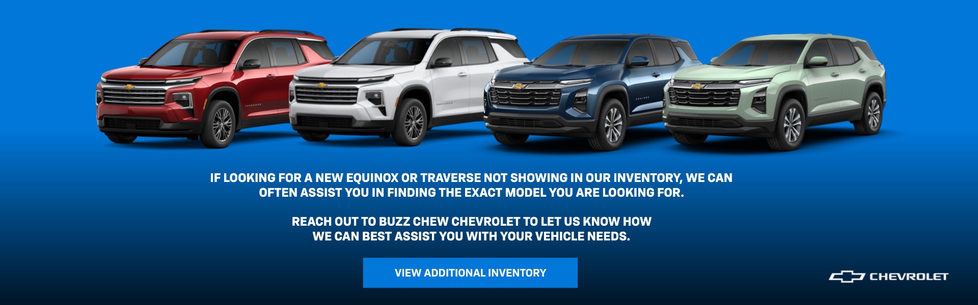 Buzz Chew Chevrolet promotional banner